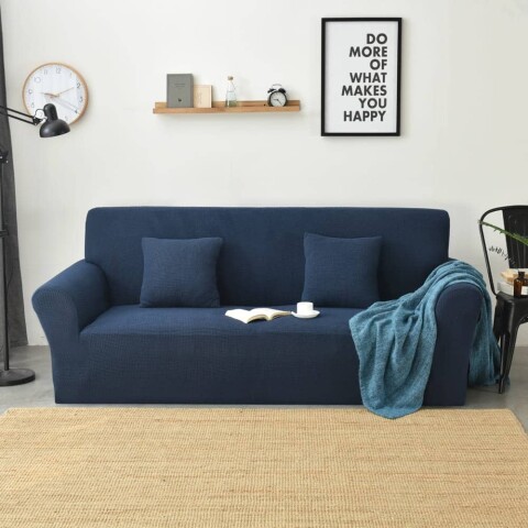 Funda sillón 4 cuerpos lisa azul