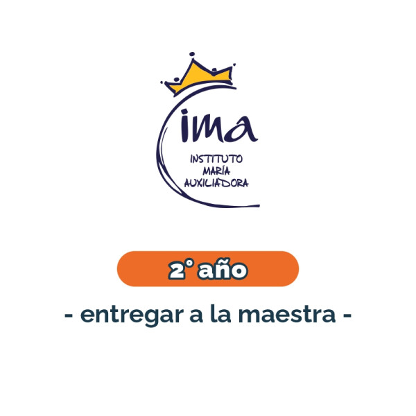 Lista de materiales - Primaria 2° - Para entregar a la maestra IMA Única