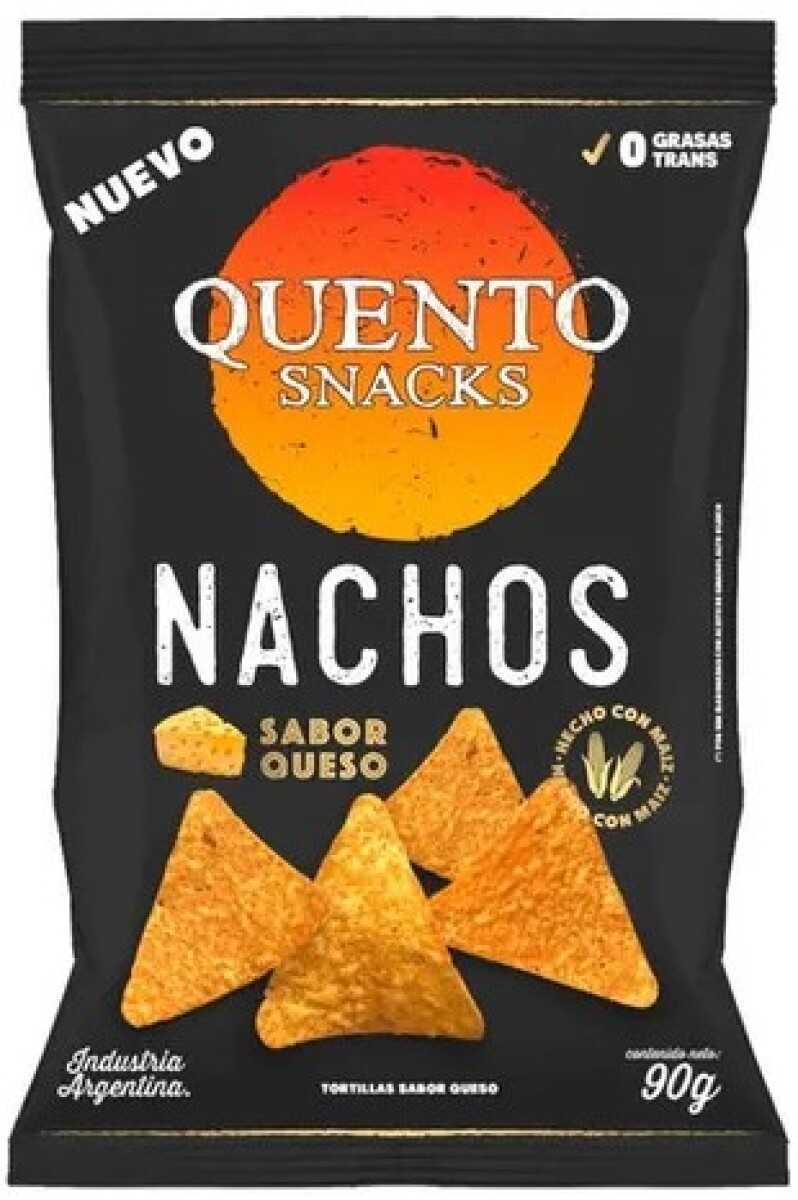 SNACK NACHOS QUENTO 90G QUESO 