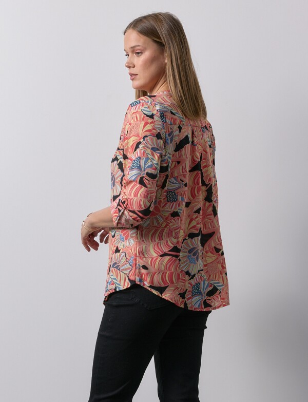 Blusa Printed MULTI/CORAL