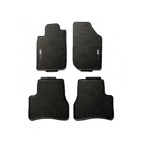 Alfombra Peugeot 206 Color Negro Logo Gris Alfombra Peugeot 206 Color Negro Logo Gris
