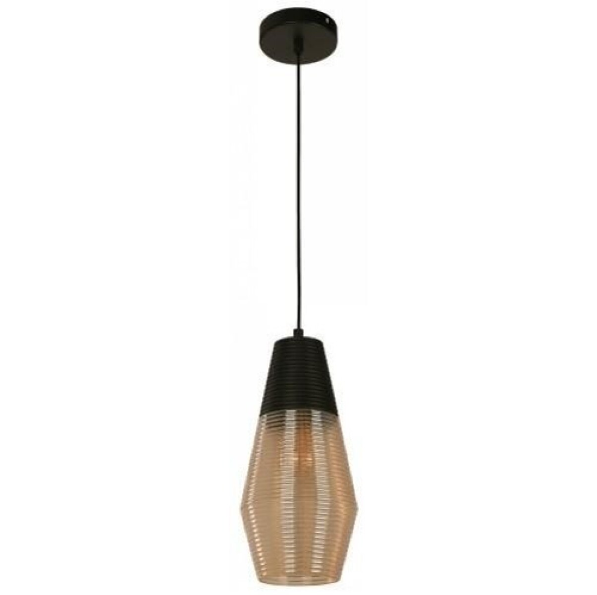 COLGANTE 1L VIDRIO NEGRO OPACO E27 