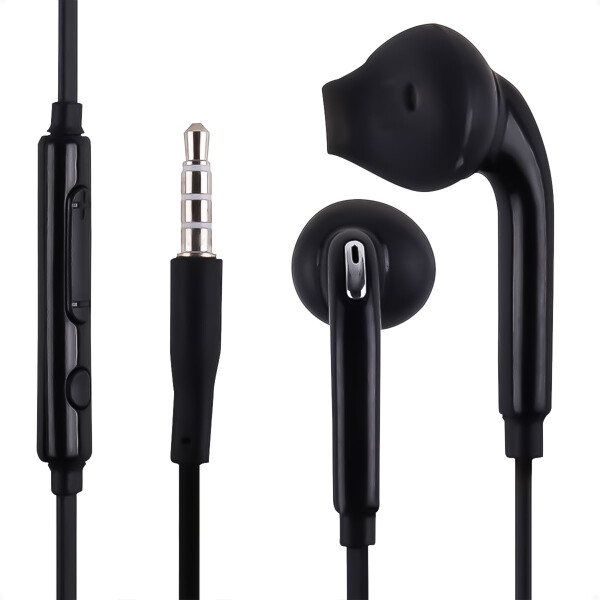 Auriculares con Cable In-Ear de Jack 3.5 mm Tipo EG920LW Compatible con Samsung Serie S6 S7 Negro