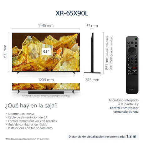 Smart TV Sony 65 Full Array LED 4K Ultra HD XR-65X90L