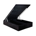 BASE SOMMIER BAU CAMURCA PRETA - TAMAÑO QUEEN Base Sommier Bau Camurca Preta - Tamaño Queen