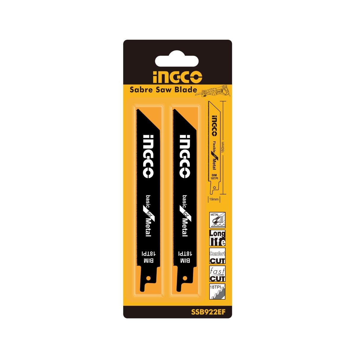 PACK X2 SIERRAS PARA SIERRA METAL SABLE INGCO Pack X2 Sierras Para Sierra Metal Sable Ingco