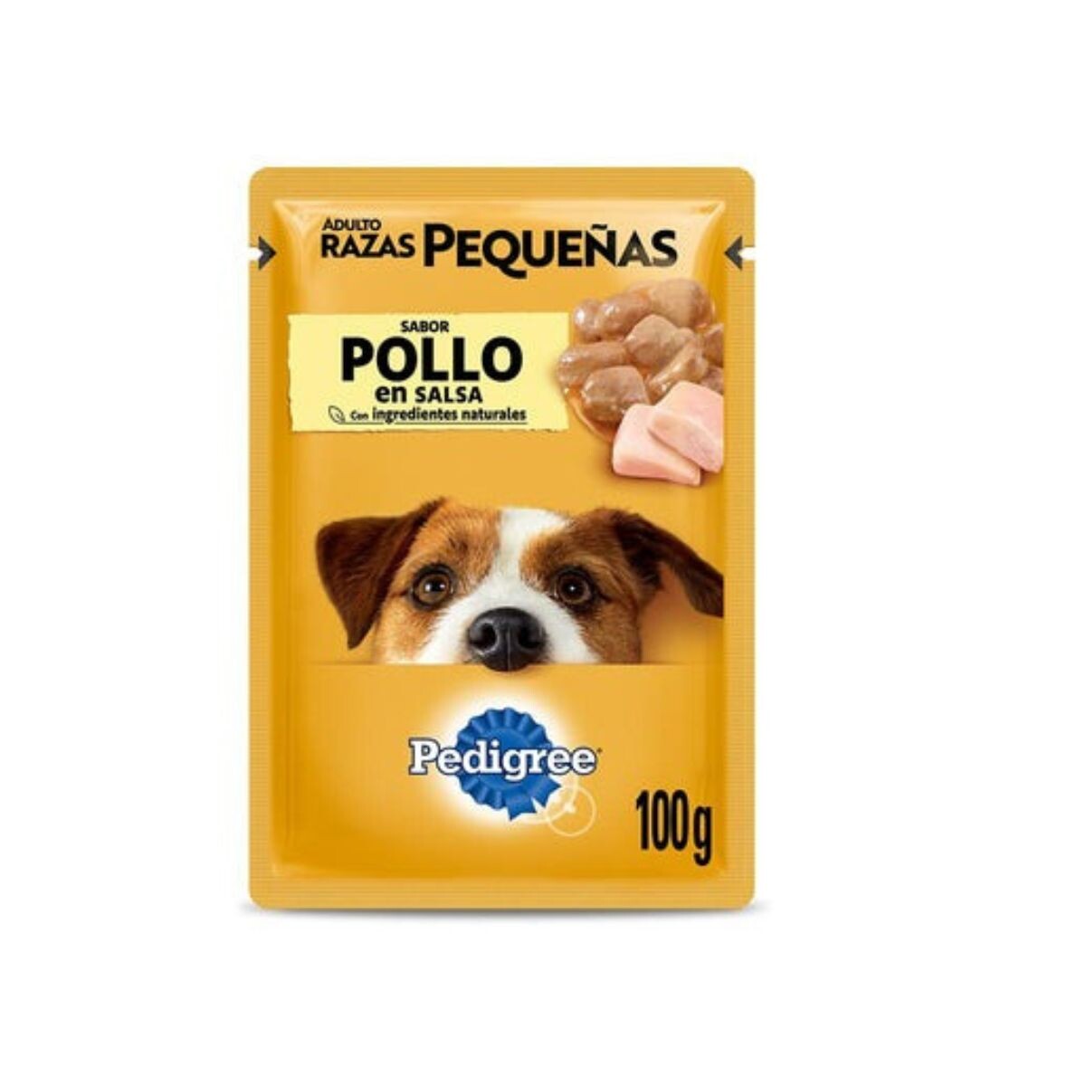 PEDIGREE EN SALSA RAZA PEQUEÑA POLLO 100 GRAMOS 