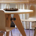 Mesa de comedor Gueridon 95 cm Negro