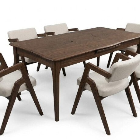 JUEGO DE COMEDOR EXTENSIBLE MESA + 6 SILLAS JUEGO DE COMEDOR EXTENSIBLE MESA + 6 SILLAS