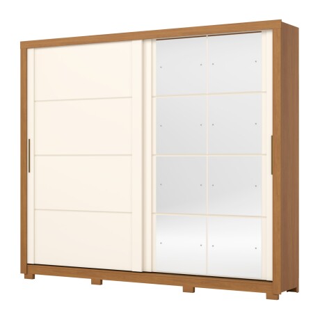 ROPERO PALACE 2 PUERTAS 4 CAJONES INTERNOS 2 ESPEJOS GUARDARROPA CLOSET ARMARIO OFF WHITE