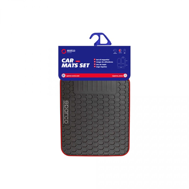 Sparco Alfombra Completo Rojo