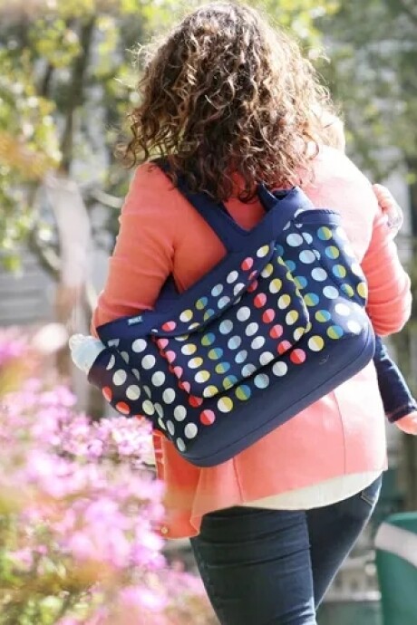 Bolso Maternal Con Cambiador Built Azul con colores
