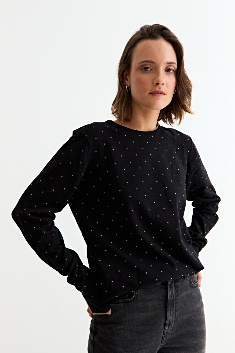 Sweater corazones - Negro 