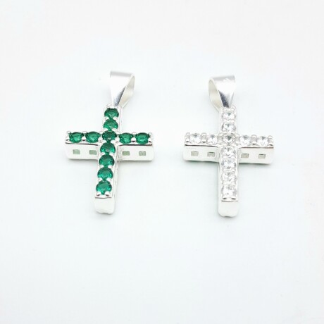 Cruz de plata 925 con circonias, REVERSIBLE. Cruz de plata 925 con circonias, REVERSIBLE.