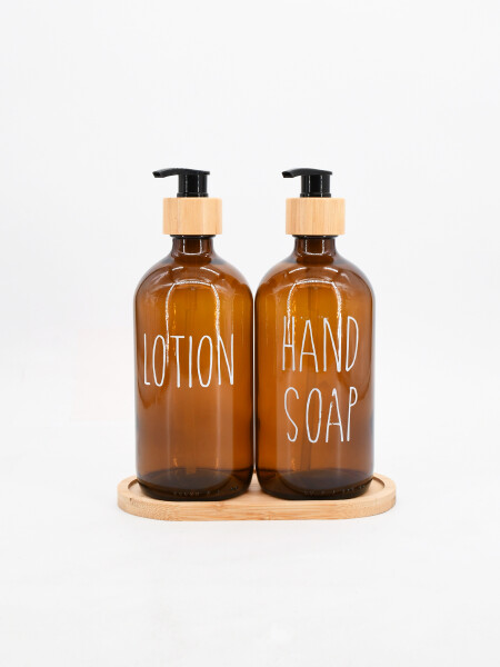 SET DE DISPENSADORES BEIGE OSCURO