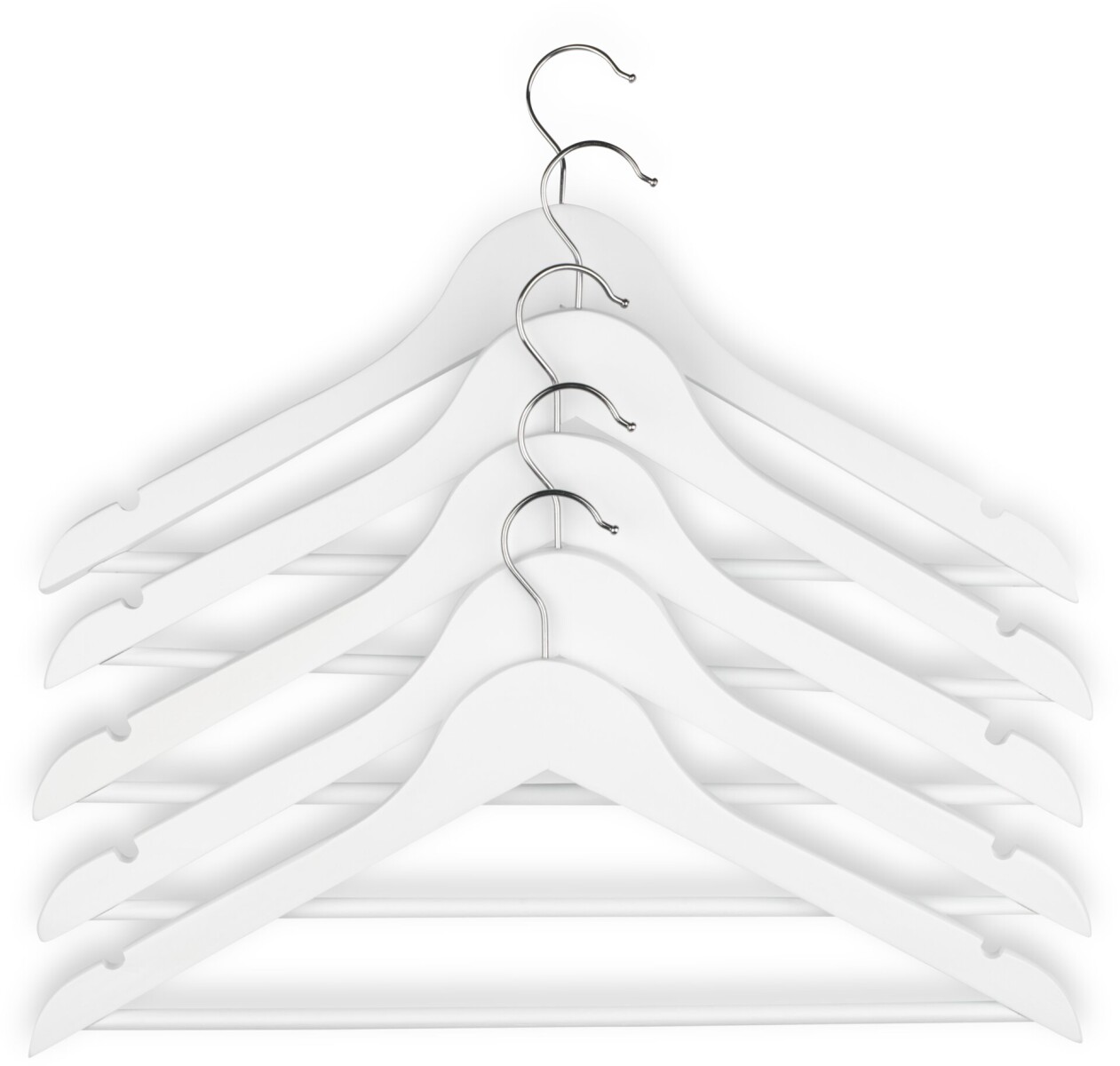 Perchas HELMUT L45cm 5 unidades blanco 