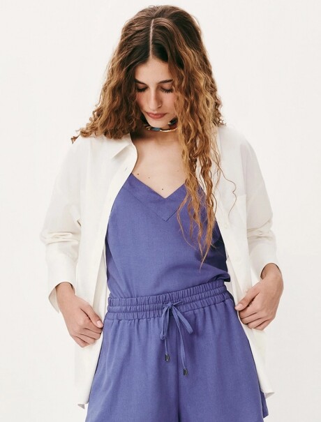 MUSCULOSA FEMENINA CON LINO VIOLETA