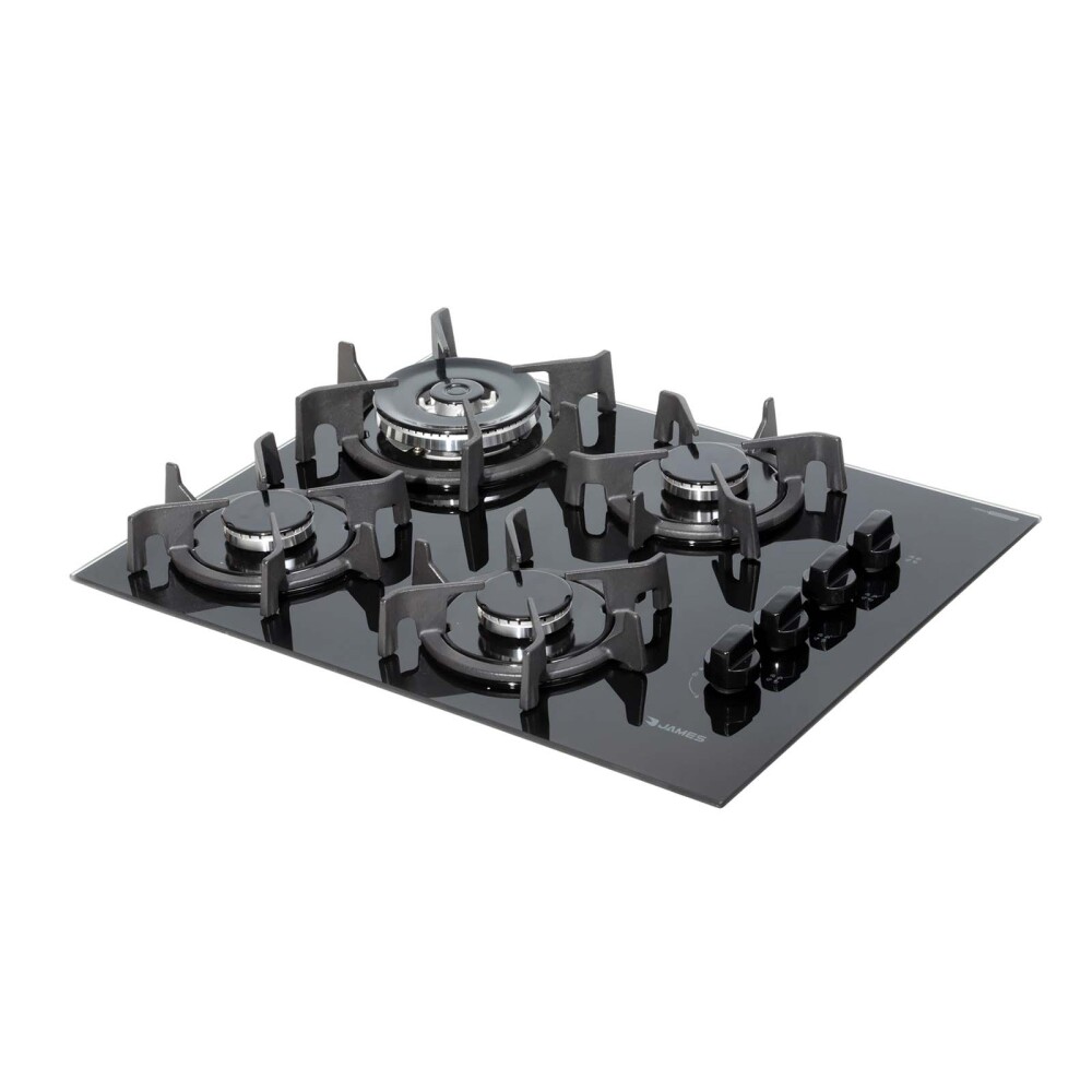 ANAFE SUPERGAS VIDRIO NEGRO JAMES 4 H AGB VN