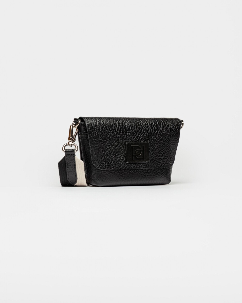Mini bag Nina en cuero graneado Negro