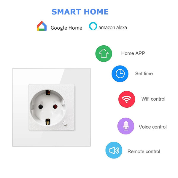 Enchufe Shuko De Toma Corriente Wi-fi Tuya Smart Pared TUYA SMART ENCHUFE SHUKO WIFI SMP 16 ***