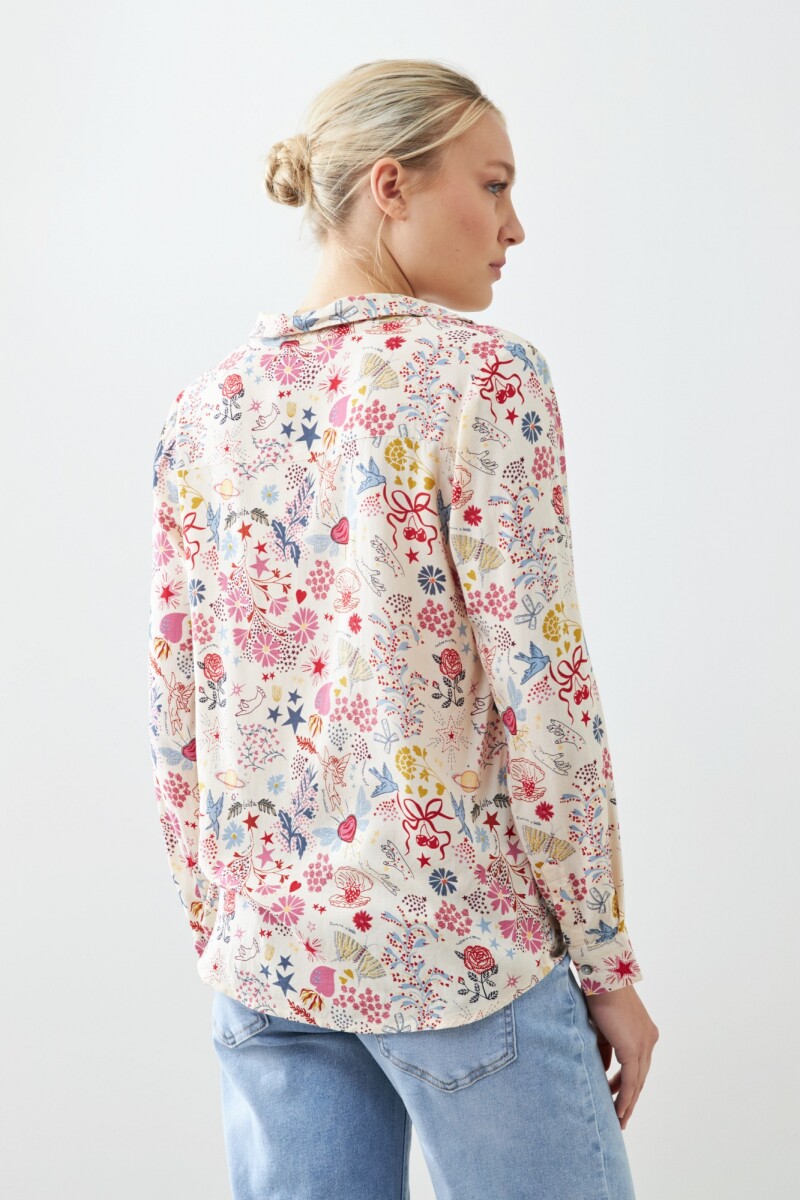 Camisa estampada multicolor