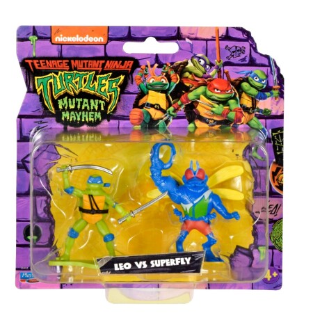 Tortugas Ninja - Mutant Mayhem - Mini Figuras x2 Leo VS Superfly