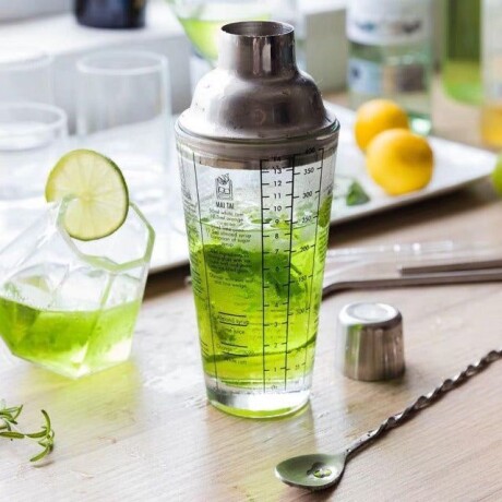 Coctelera Shaker Vidrio Con Recetas 400ML Coctelera Shaker Vidrio Con Recetas 400ML