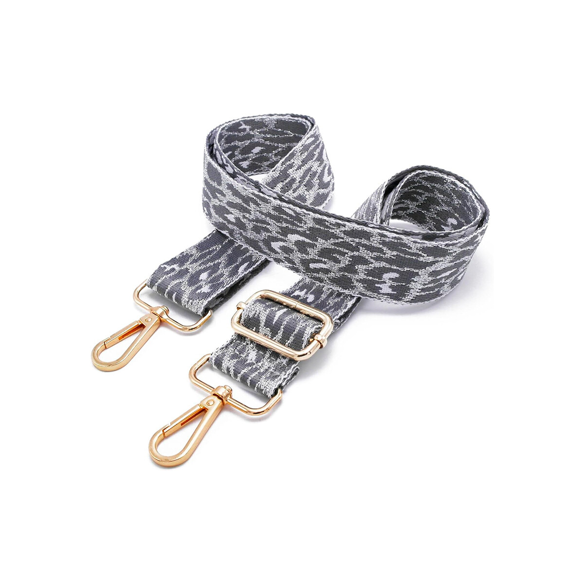 Correa para bolso diseño animal print color gris 