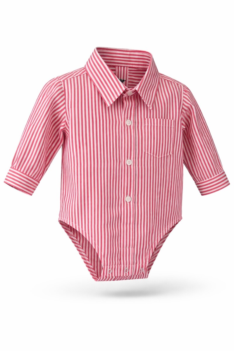 Camisa Body - Rayas roja 