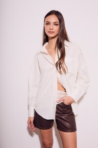 Camisa Lino Nácar