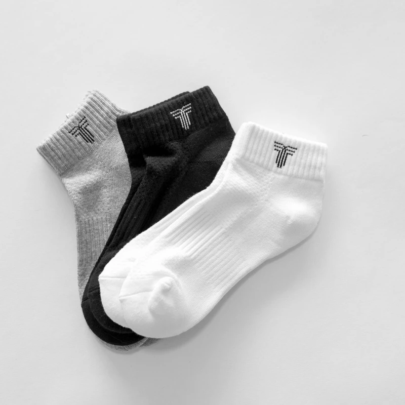 Medias Tripack Soquete Unisex Negro