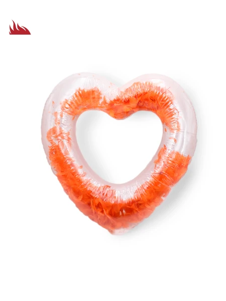 SALVAVIDA FORMA DE CORAZON 60CM NARANJA