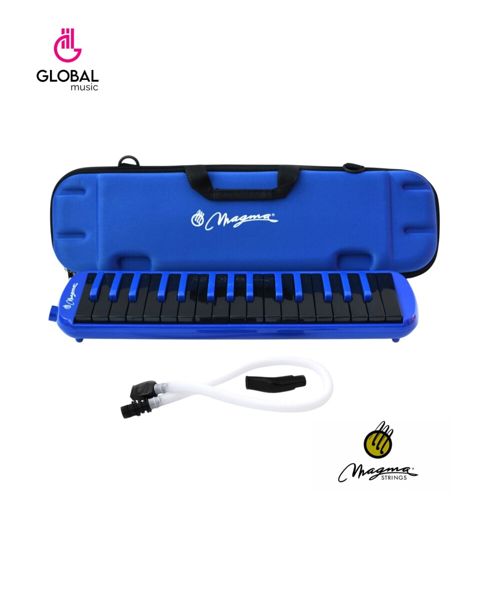 Melodica Magma azul 32 notas c/funda rígida teclas negras 