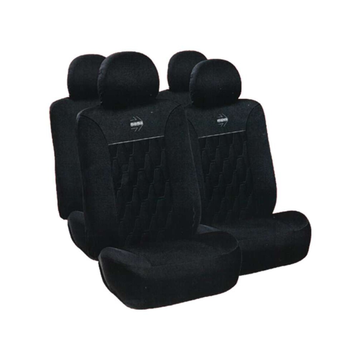Cubreasiento Momo Auto - Negro Con Detalle En Relieve 