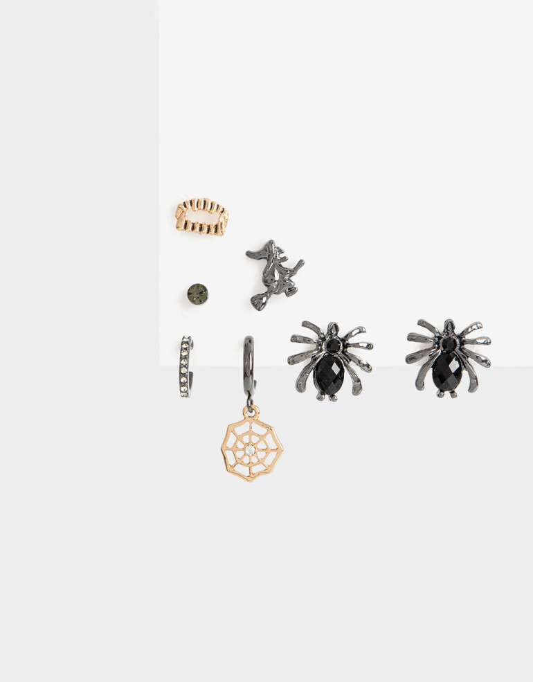 Aros Sets Halloween Set De Aros Halloween - Combinacion Multicolor