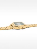 Reloj Digital Con Pulsera De Acero Inoxidable dorado