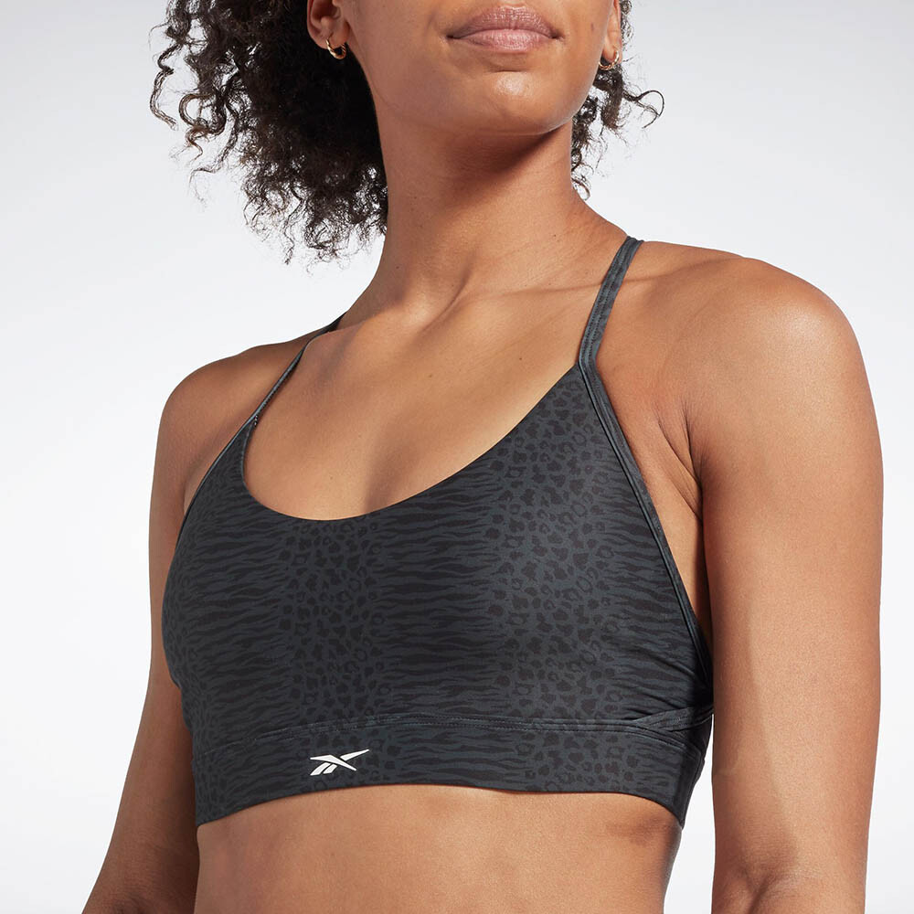 Lux Strappy Bra Aop Ms - Mujer Black