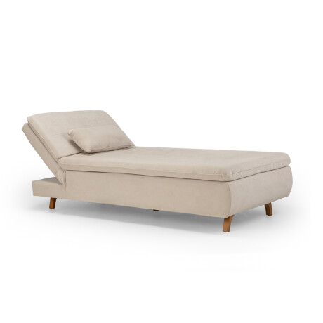 Chaise Cama Maira - Tela Microfibra 9901 (Soft Beige)