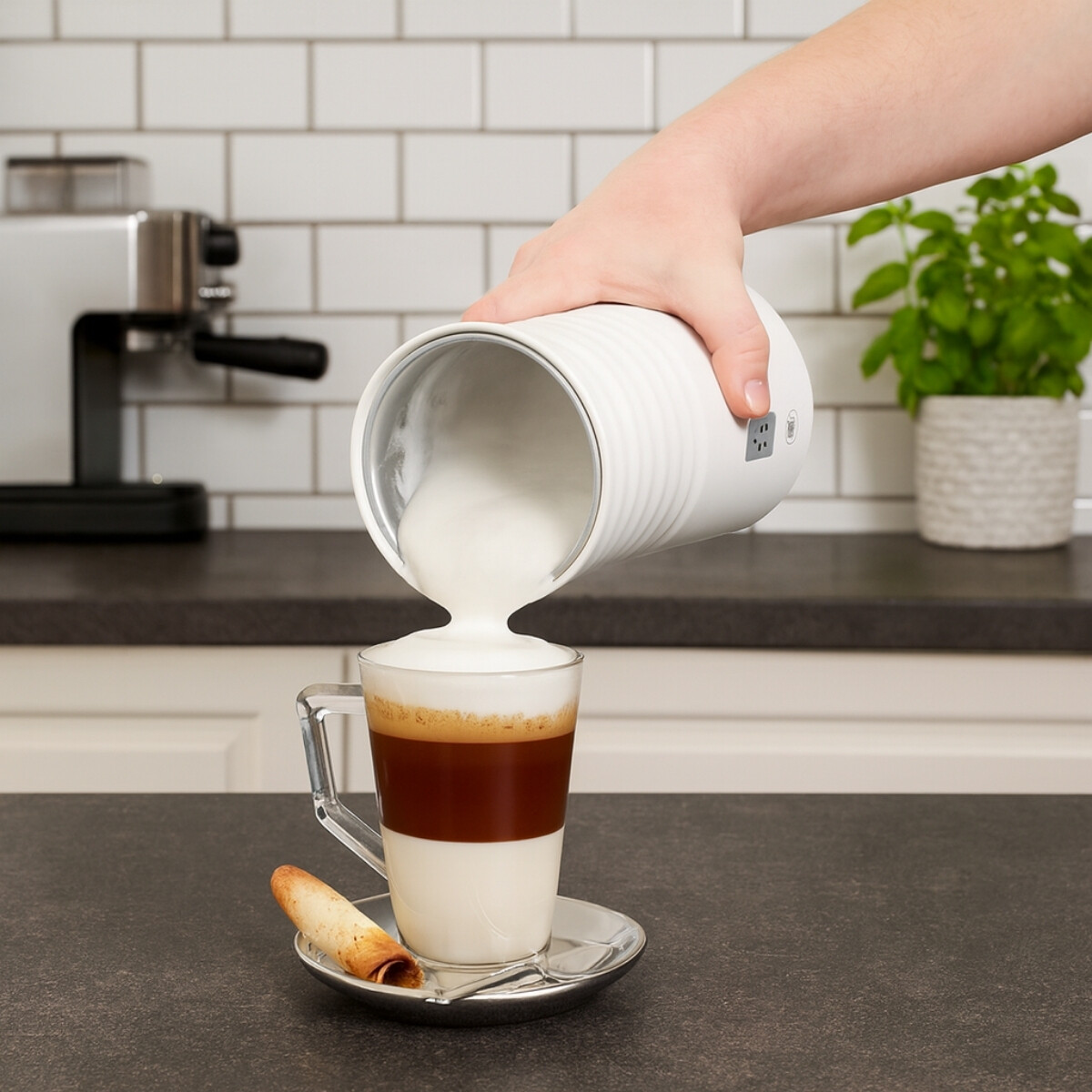 Espumador de leche eléctrico 