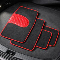 Alfombra De Auto Con Metalizado Set De 4 Piezas Rojo