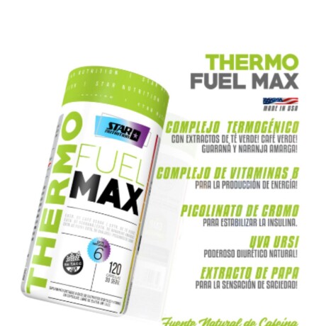 Thermo Fuel Max 120 Cáps Star Nutrition Quemador Sin Sabor Thermo Fuel Max 120 Cáps Star Nutrition Quemador Sin Sabor