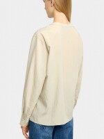 Camisa A Rayas Manga Larga beige