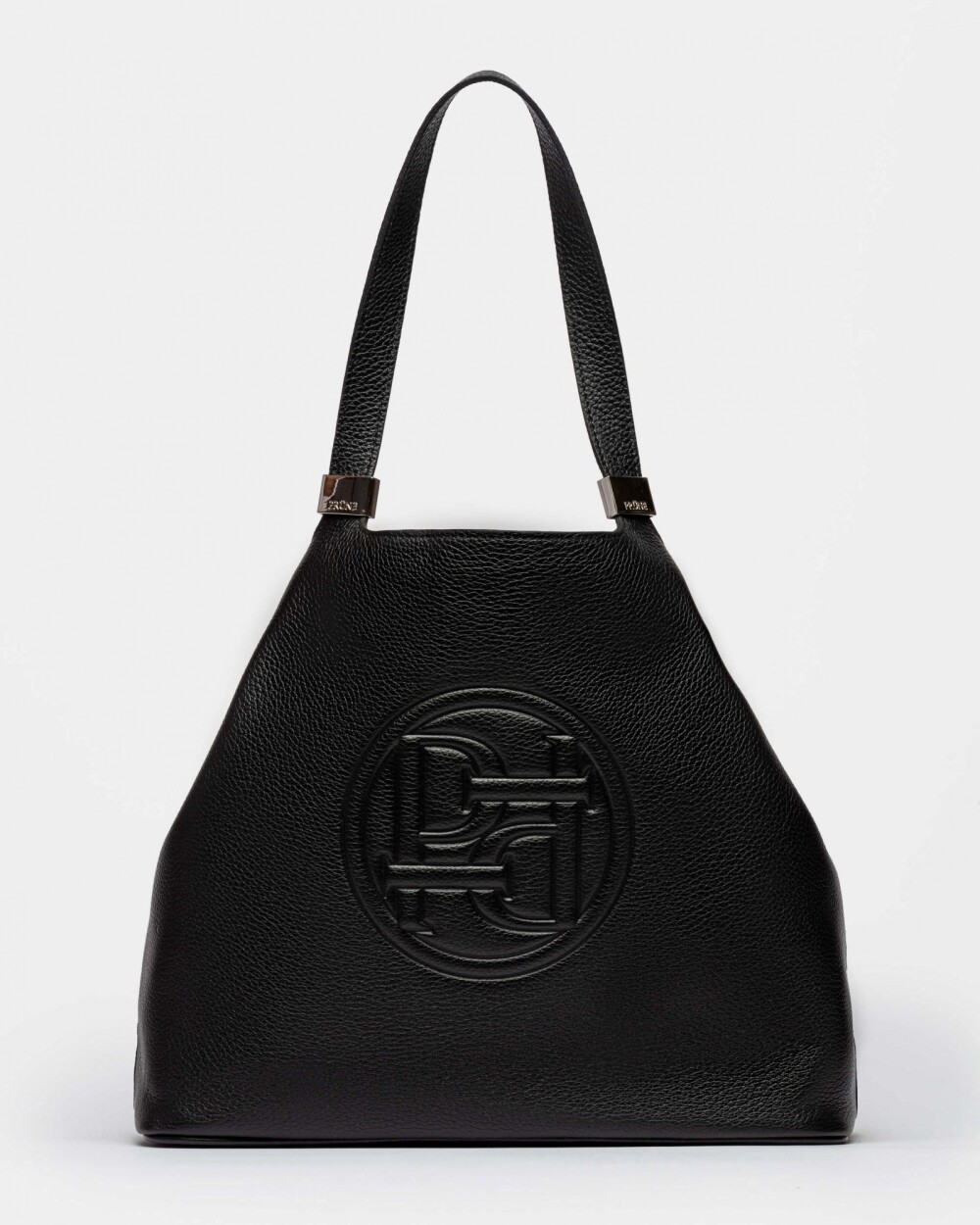 Bolso Eterial En Cuero Graneado Negro