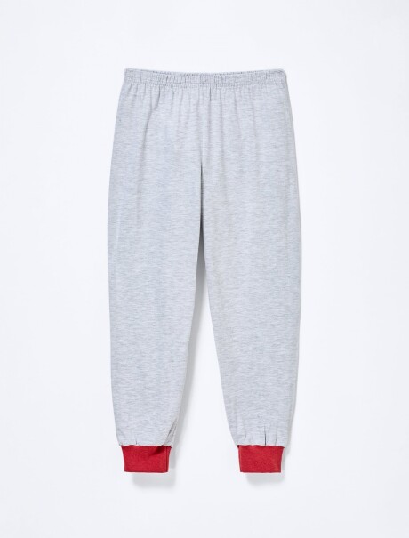 PIJAMA DE NIÑO ESTAMPADO GRIS
