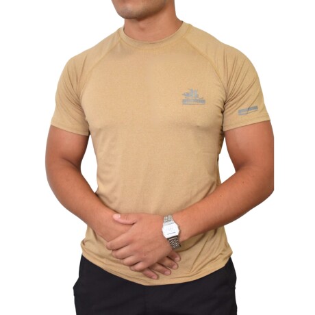 Remera DryFit manga corta - Aventureros Caqui