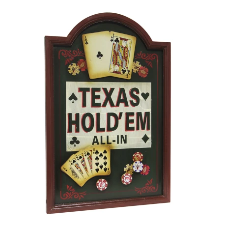 CUADRO MADERA POKER TEXAS 2209 CUADRO MADERA POKER TEXAS 2209