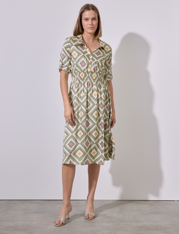 Vestido Printed MULTI/VERDE