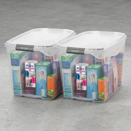 Set x2 Caja organizadora 36 lts TRANSPARENTE