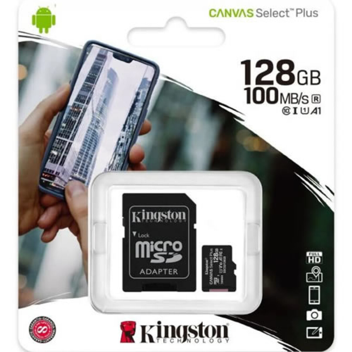 Memoria Micro SD Kingston Select Plus 128GB clase 10 