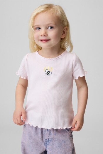 Remera Logo Gap Rib Toddler Niña Cherry Blossom Floral